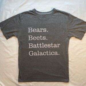 The Office Tee Shirt Bears.‎ Beets. Battlestar Gallactica. Size Medium
